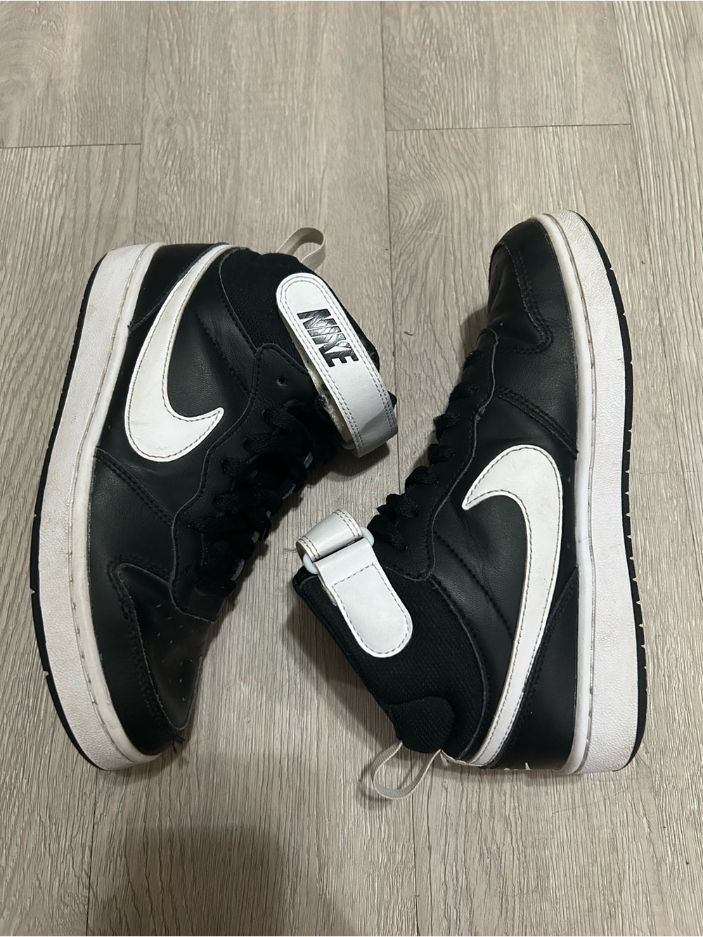 Nike Black & White Mid-Top Sneakers